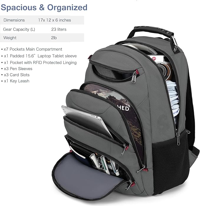 Boavan Laptop Backpack for men, 15.6 inch Laptop Bag - Image 2