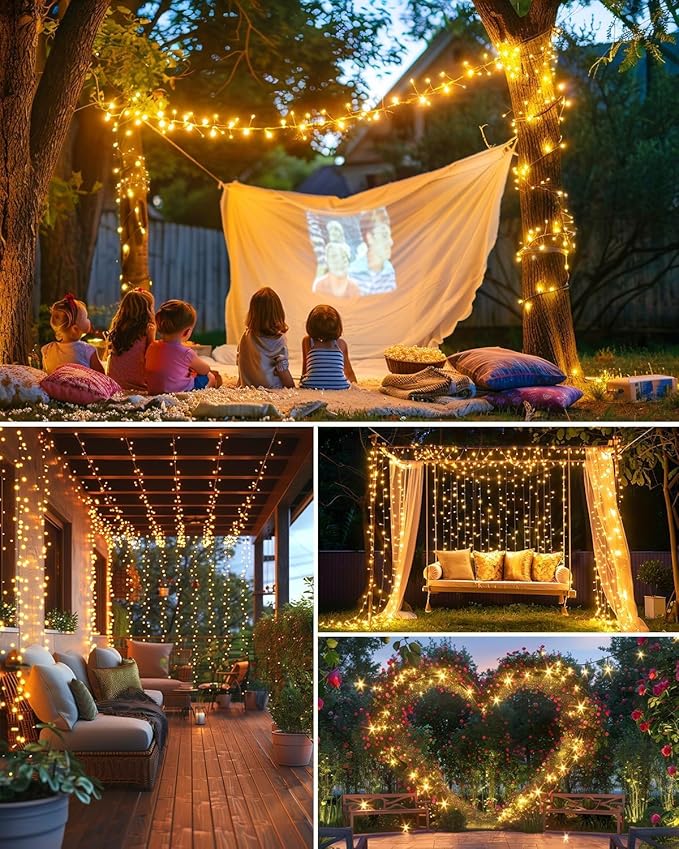 Brightown Solar String Lights for Outside, 2 Packs Total 39.2Ft 480 LED Solar - Image 7