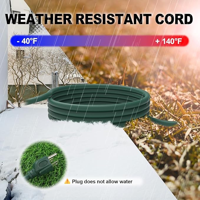 EP 2 Pack 15 Ft Outdoor Extension Cord - Image 6