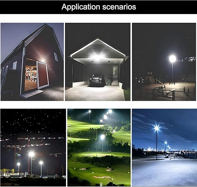 4Pack LED Flood Light Outdoor, 100W LED Work Light 11000lmwith 6FT US Plug - Image 7