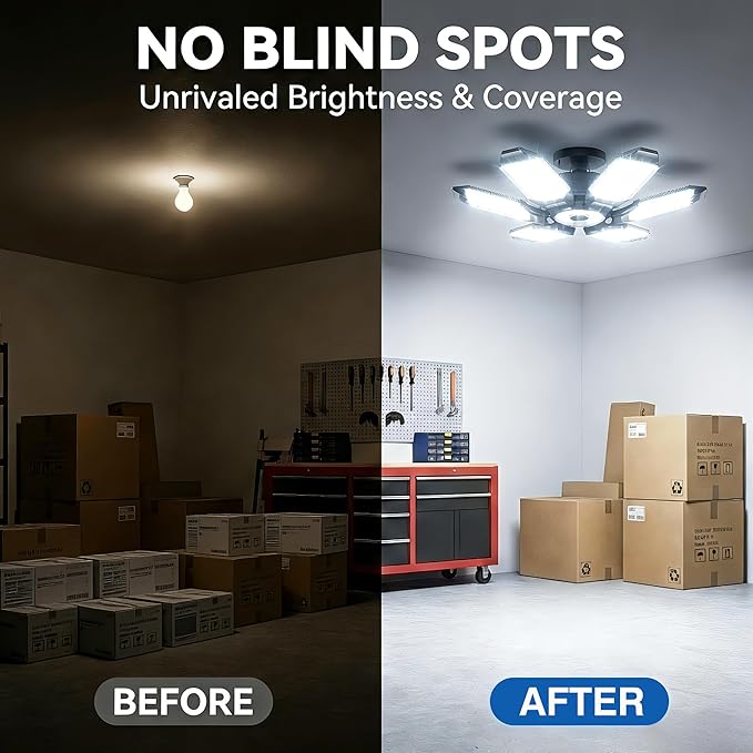 BRAINIAC 100W LED Garage Lights, 10000LM Super Bright Shop Lights - Image 4