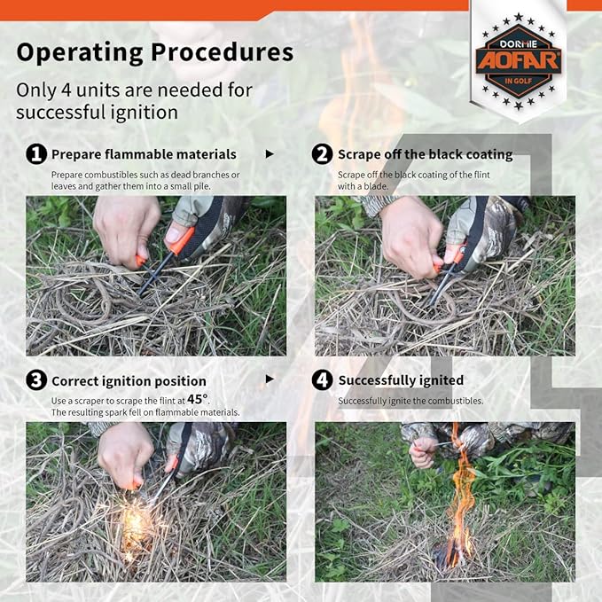 AOFAR Fire Starter AF-381/AF-381plus Fire Steel - Image 4