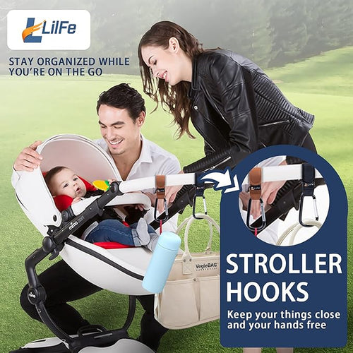 2 Pcs Brown Baby Stroller Hooks - Image 2