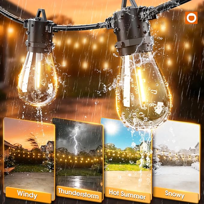 addlon 50FT LED Outdoor String Lights - Image 4