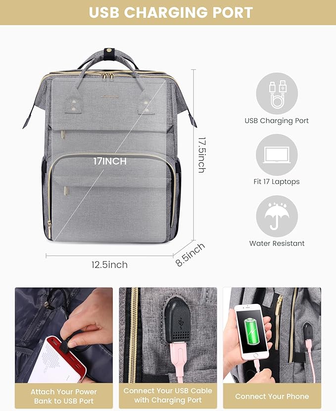 LOVEVOOK 17.3 Inch Laptop Backpack, Large Travel Backpack - Image 7