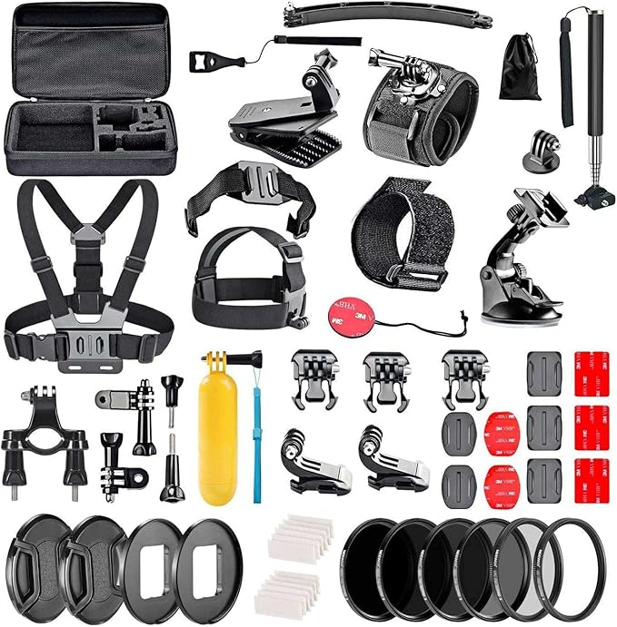 Navitech 60-in-1 Action Camera Accessories Combo Kit by Navitech