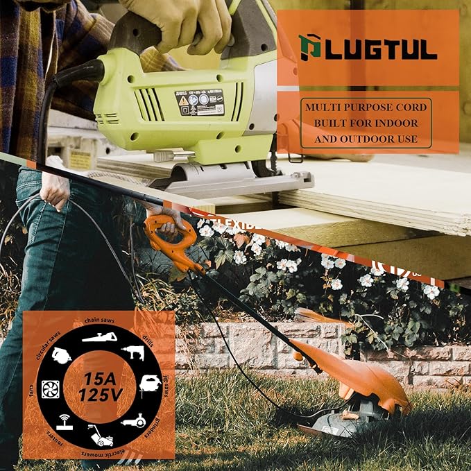 PLUGTUL Outdoor Extension Cord 100FT, 12 Gauge Extension Cord - Image 8