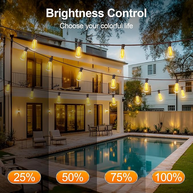 MGVIH Outdoor String Led Patio Lights - 200Ft 60M Outside Waterproof Light - Image 4