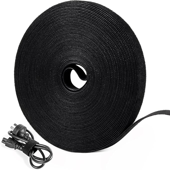 OneLeaf 46ft x 1/2inch Fastening Cable Ties Roll, Reusable Self-Gripping Strips by OneLeaf