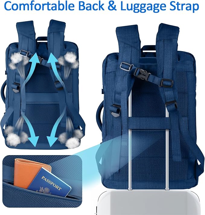 AREYTECO 60L Big Capacity Carry On Laptop Backpack Large Travel Backpack - Image 4