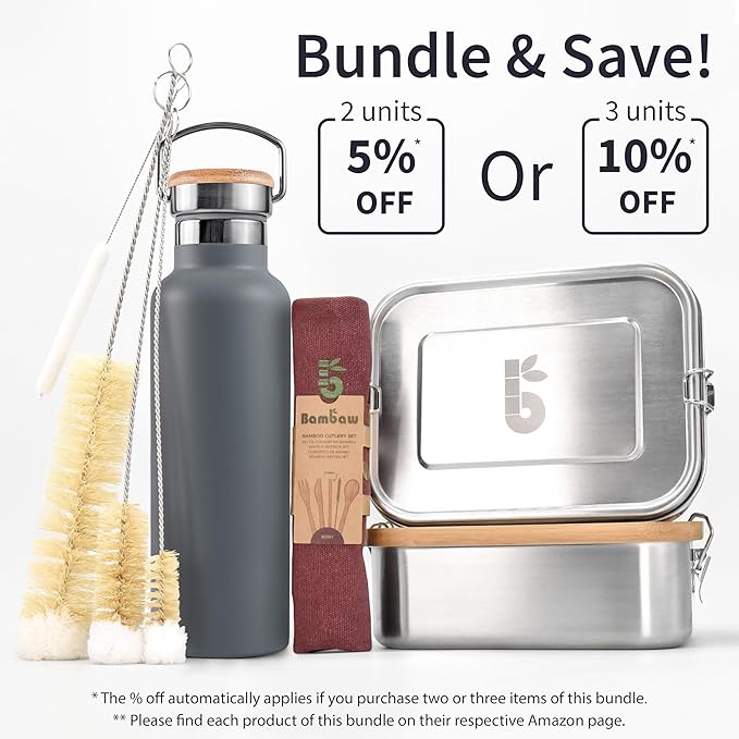 Bambaw 16 oz Metal Water Bottle, Insulated Stainless Steel Water Bottle - Image 8