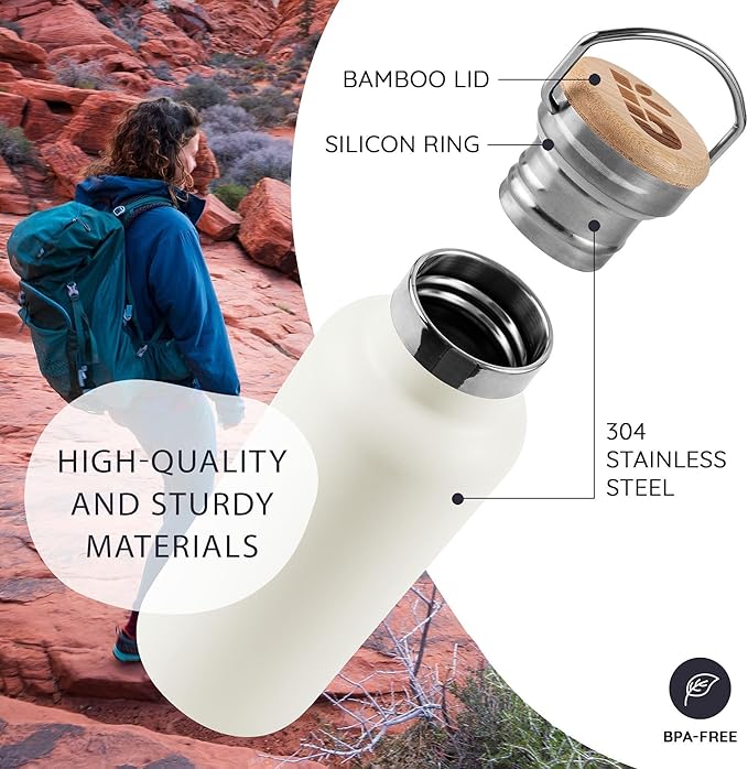 Bambaw 12 oz Water Bottle Stainless Steel - Image 2