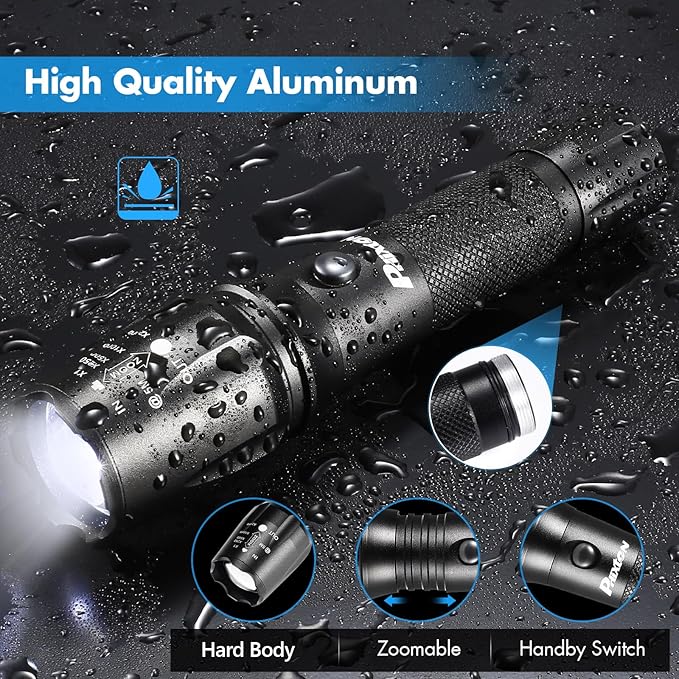 PHIXTON Rechargeable Flashlights High Lumens, USB C Chargeable LED Flashlight - Image 7