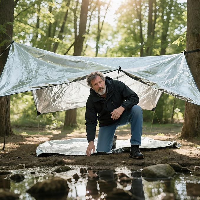 Emergency Mylar Thermal Blankets, Outdoor Traveling, First Aid - Image 2