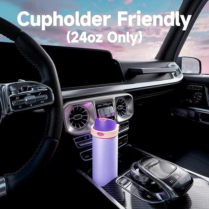 24 oz Insulated Water Bottle for Women: Meoky Stainless Steel Metal Water Bottle - Image 7