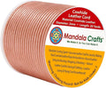 Mandala Crafts Round Genuine Rose Gold Leather Cord by MandalaCrafts
