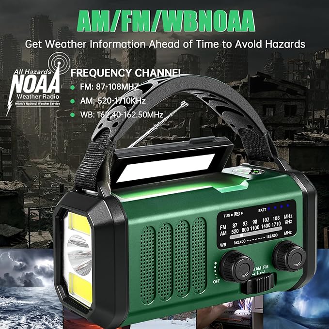 Emergency Weather Radio 20000mAh NOAA/AM/FM - Image 3