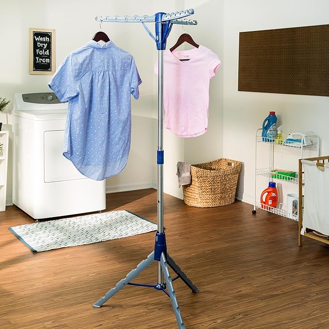 Honey-Can-Do 64-Inch Steel Tripod Clothes Drying Rack, Foldable Collapsible - Image 2