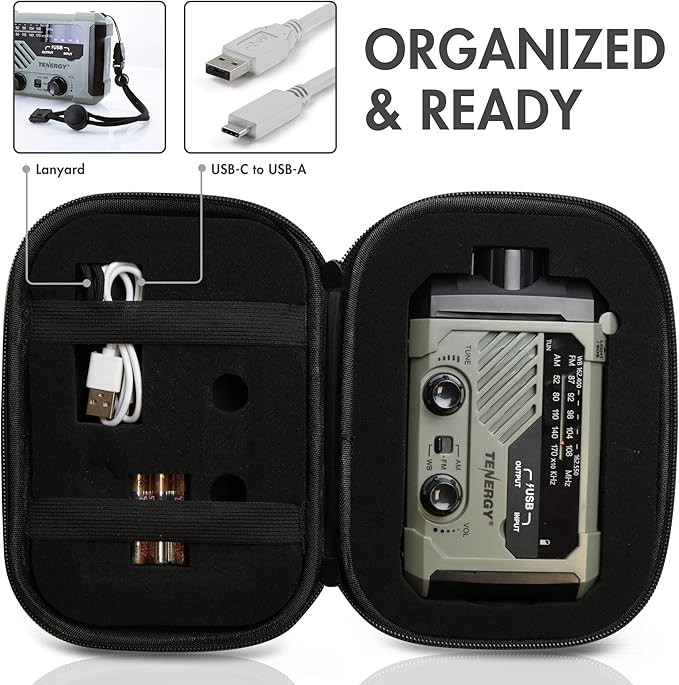 Tenergy Multifunctional Hand Crank Weather Radio - Image 8