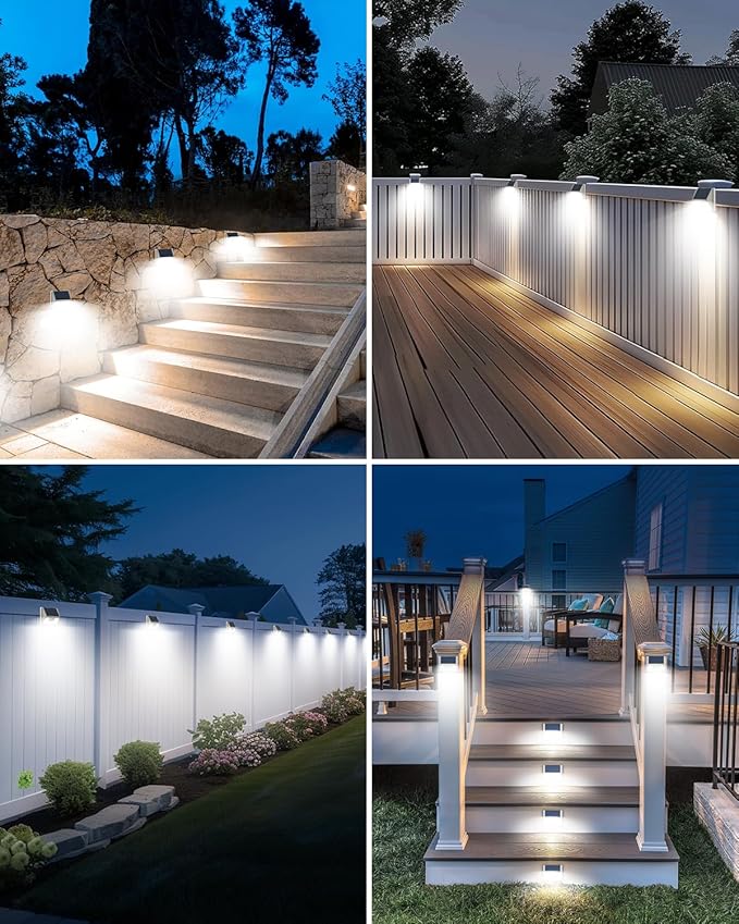 vighep 2 Pack Solar Motion Lights Outdoor, Waterproof Fence Lights Solar Powered - Image 7