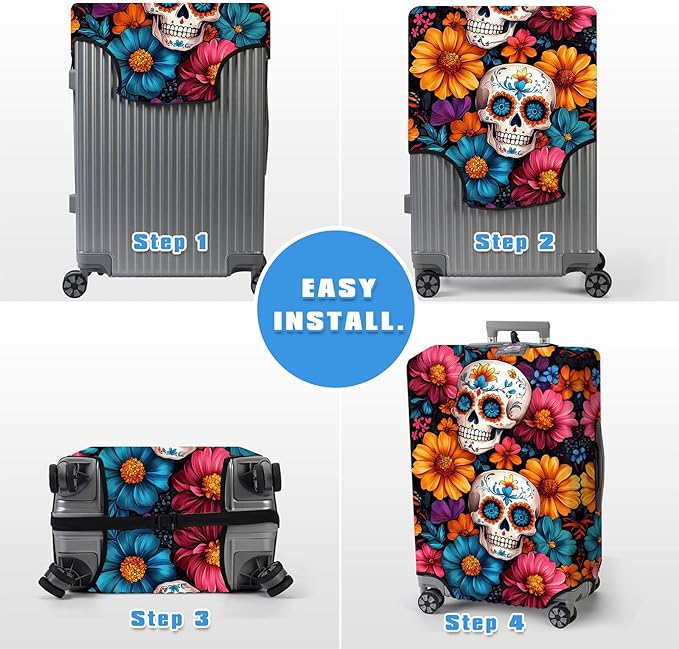 Luggage Cover Protector for 30-32 Inch Suitcases, TSA Approved Elastic Travel - Image 6