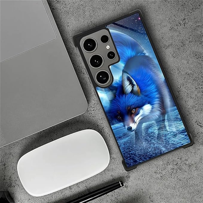 for Samsung Galaxy S24 Ultra Case, Snowy Mountain Fox Lake Pattern Graphic - Image 2