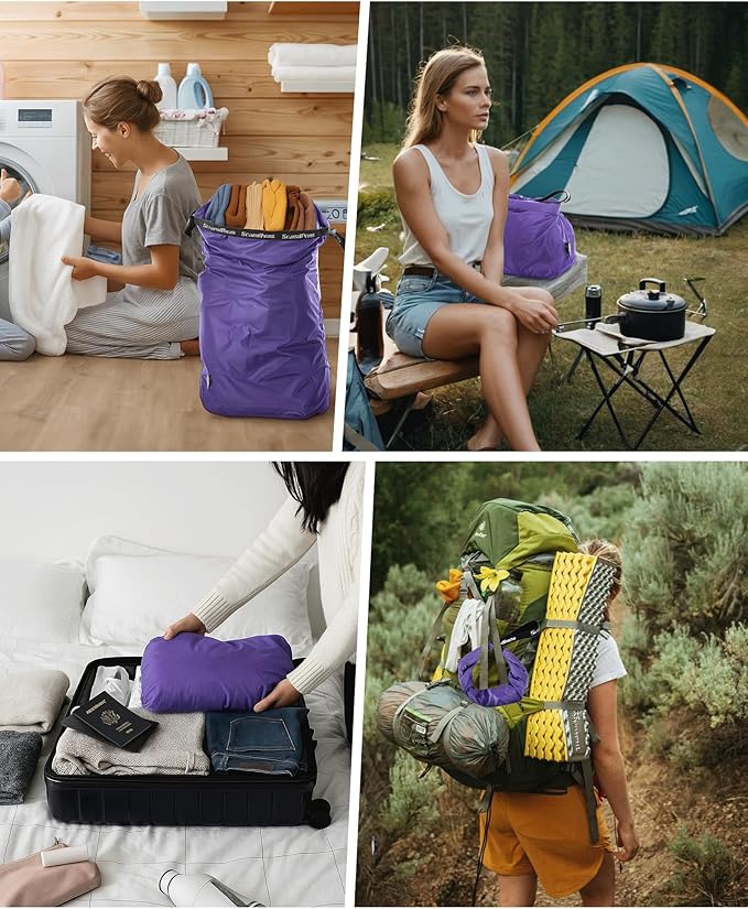Travel Laundry Bag, Pump-free Vacuum Compression Dirty Clothes Bag, Medium - Image 6