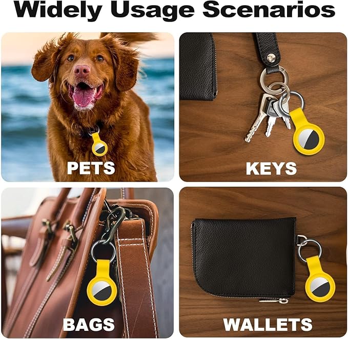 Linsaner Case for AirTag 2nd Gen & 1st Gen, Silicone Holder Keychain Key Ring - Image 5
