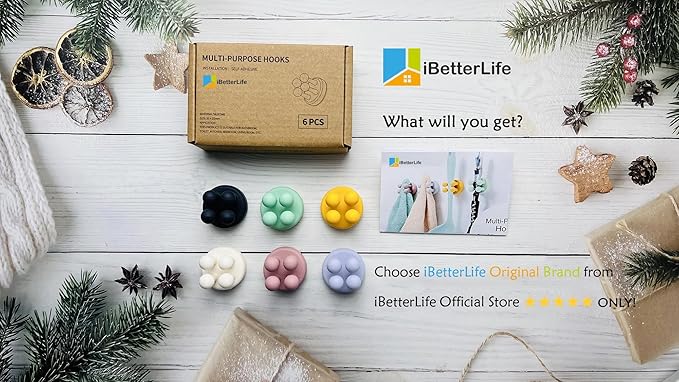 iBetterLife 6Pcs Toothbrush Holders Wall Mounted - Image 2