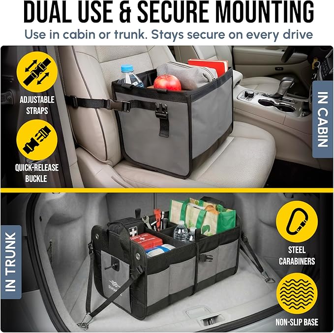 Modular 5-Section Trunk Organizer XL – Car Storage - Image 7