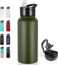 VEGOND 32 oz Insulated Water Bottle Stainless Steel Metal Water Bottles by VEGOND