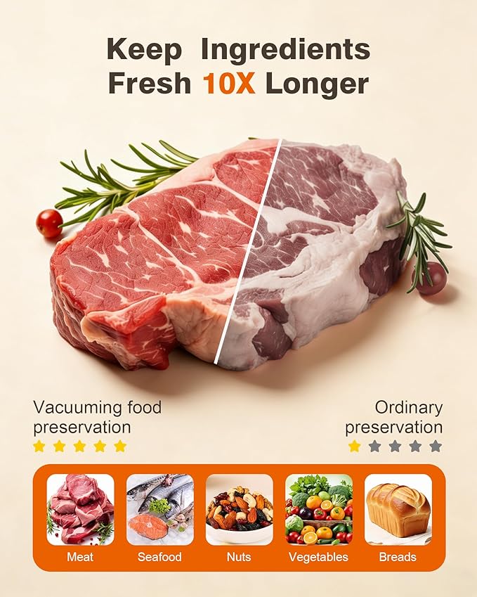 Vacuum sealer for food, Chef’s Design to Preserve Freshness, Compact Handheld - Image 5