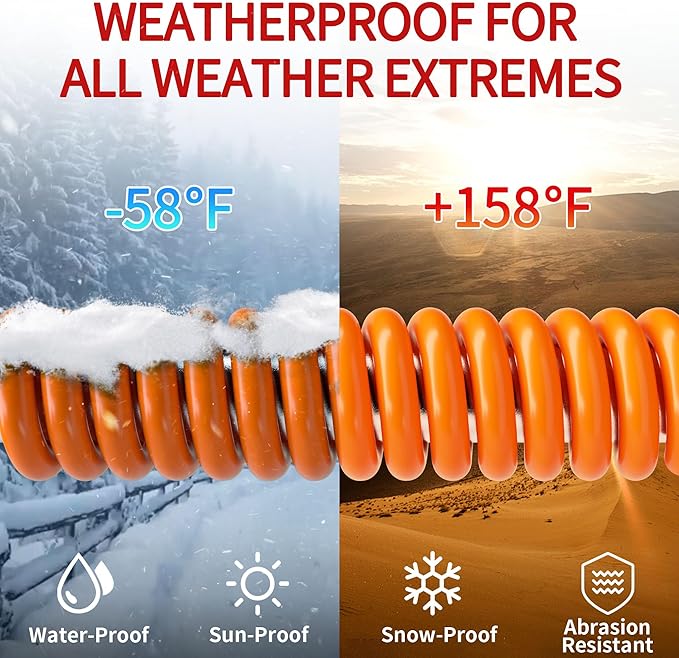 100 FT 14/3 Extension Cord Outdoor, Heavy Duty Weatherproof & Flame Retardant - Image 5