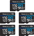 TEAMGROUP GO Card 128GB x 5 Pack MicroSDXC UHS-I U3 V30 4K by TEAMGROUP