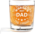 Nogrit World's Best Dad Whiskey Glasses 10 oz, Best Dad Gifts by Nogrit