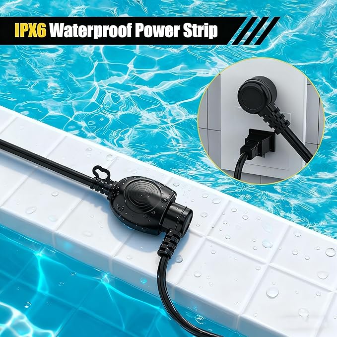 Blackcow Outdoor Power Extension Cord, 50 Ft, IPX6 Waterproof, Cold Weather & - Image 4