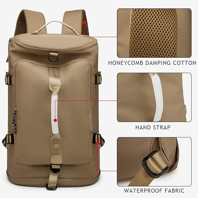 Gym Duffle Bag Waterproof black Laptop Backpack Suitable - Image 3