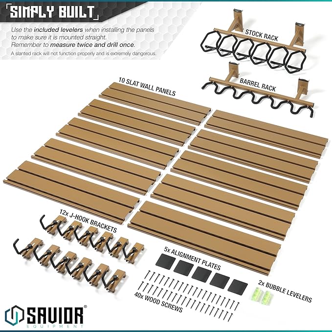 Savior Equipment Wall Rack System Heavy-Duty Steel Tactical Rifle Carbine - Image 6