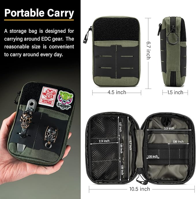 TACTICAL GEEK Block E2.0 EDC Compact Waist Multi-Purpose Molle Pouch Organizer - Image 3