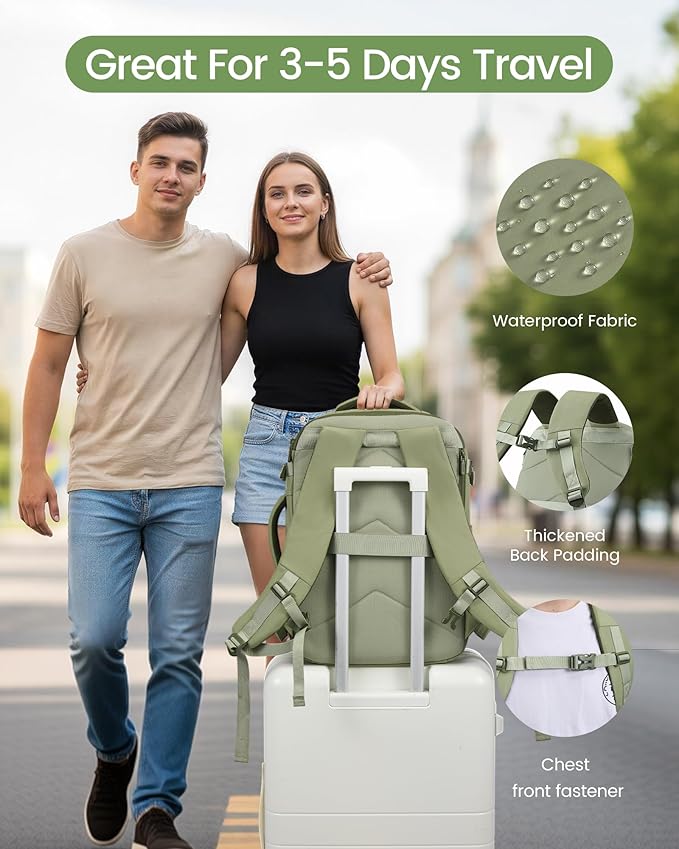 LOVEVOOK 40L Travel Backpack for Women & Men, Airline Approved Carry On Backpack - Image 7