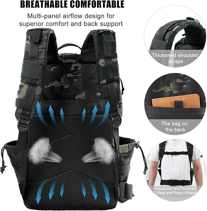 Military Tactical Backpack 25L Day Backpack - Image 4