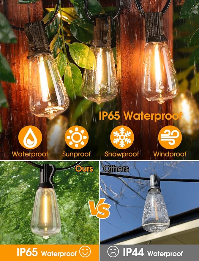 Larkvue 75FT Outdoor String Lights, Patio Lights - Image 8