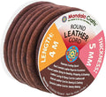 Mandala Crafts Round Genuine Distressed Brown Leather Cord by MandalaCrafts