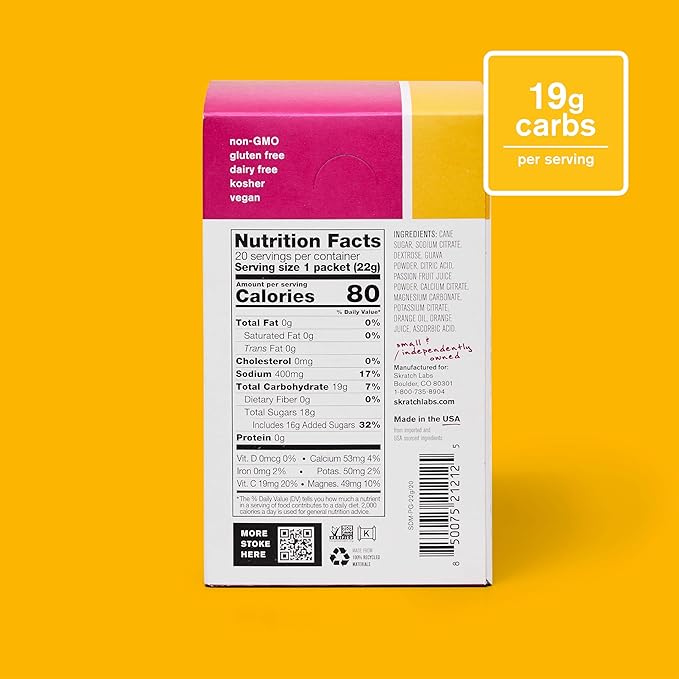 Skratch Labs Hydration Sports Drink Mix Packets – Real‑Fruit Electrolyte Powder - Image 3