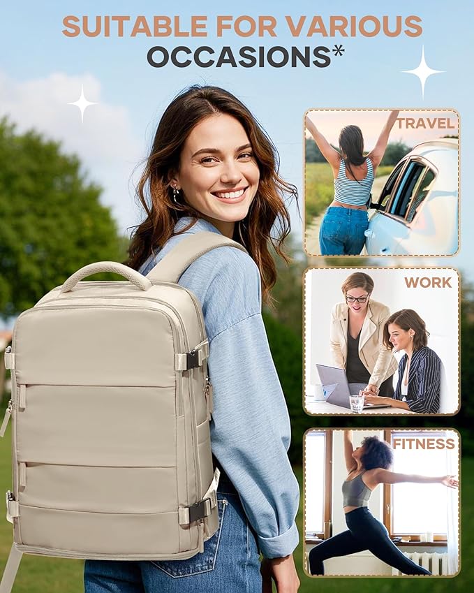coofay Travel Backpack For Women Men Airline Approved Carry On Backpack Flight - Image 9