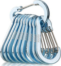Booms Fishing CC5 Multi-Use Carabiner Clips, 10 Pack 2.7" Small Caribeener Clips by BoomsFishing