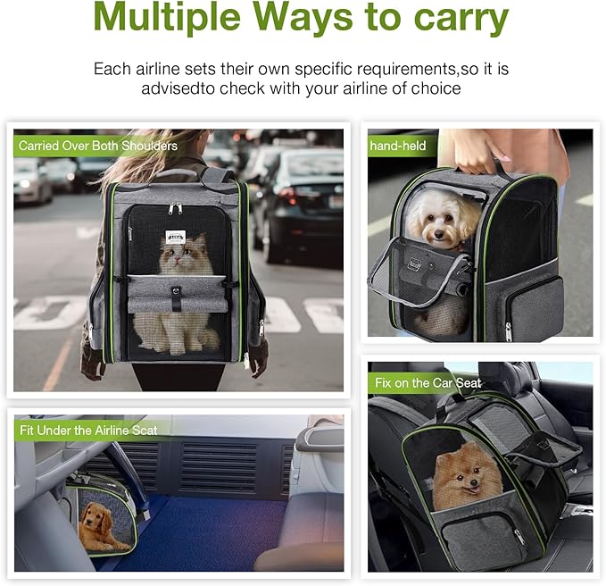 Lekebobor Large Cat Backpack Carrier Expandable Pet Carrier Backpack - Image 7