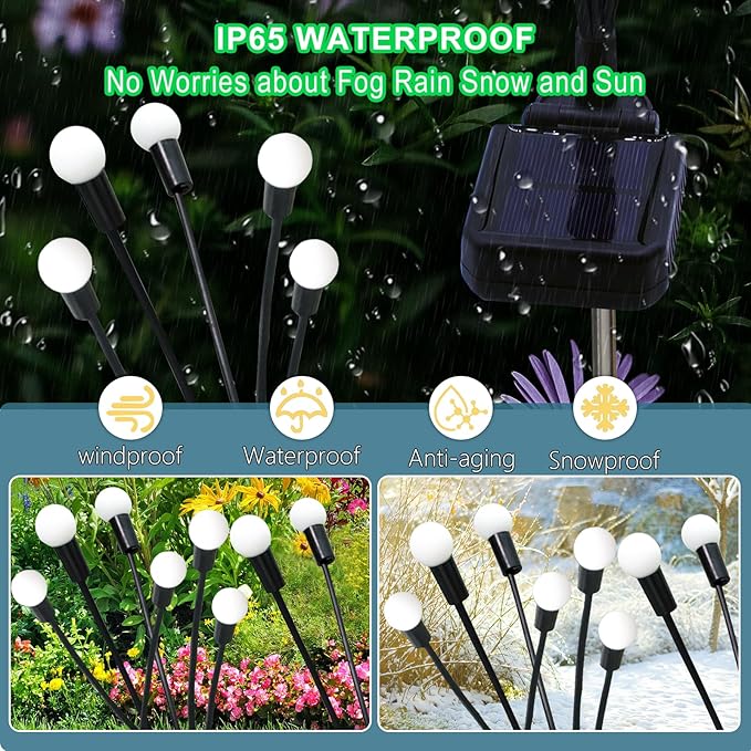 Kohlrabi Solar St Patricks Day Lights Outdoor, 2 Pack 16 LED Solar Green - Image 4