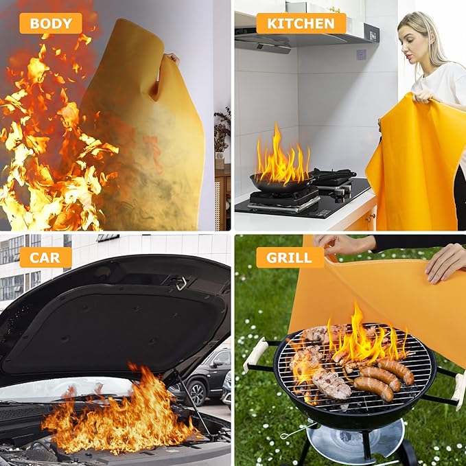 Emergency Fire Blanket, Flame Retardant Fire Blankets Emergency - Image 5