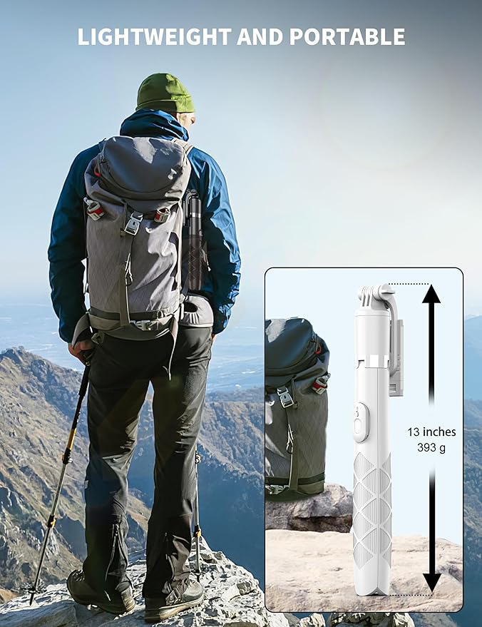 71" Cell Phone Selfie Stick Tripod, Smartphone Tripod Stand - Image 7